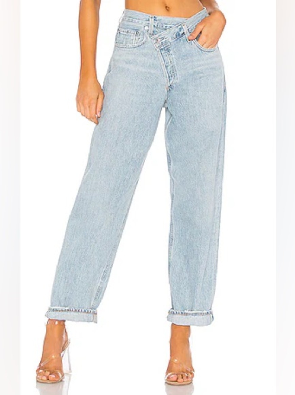 Women’s Agolde criss cross Lightwash jeans